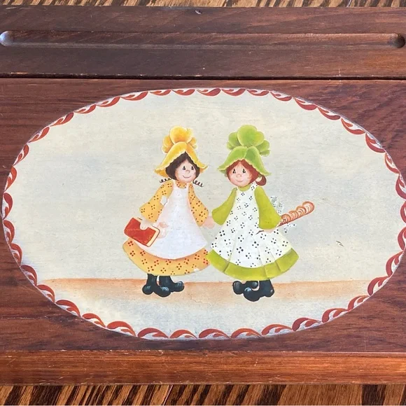 Vintage Handmade Wooden Slant Top Lap Storage Writing Desk Hand-Painted Girls - Picture 2 of 16
